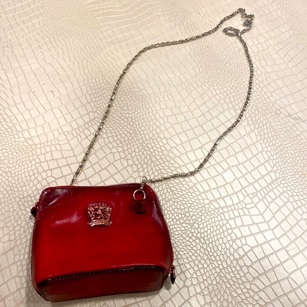 PRATESI brand new Italian leather authentic Red Crossbody bag!